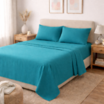 Solid Teal Bedding Set