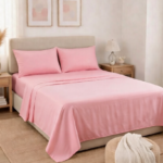 Solid Baby Pink Bedding Set